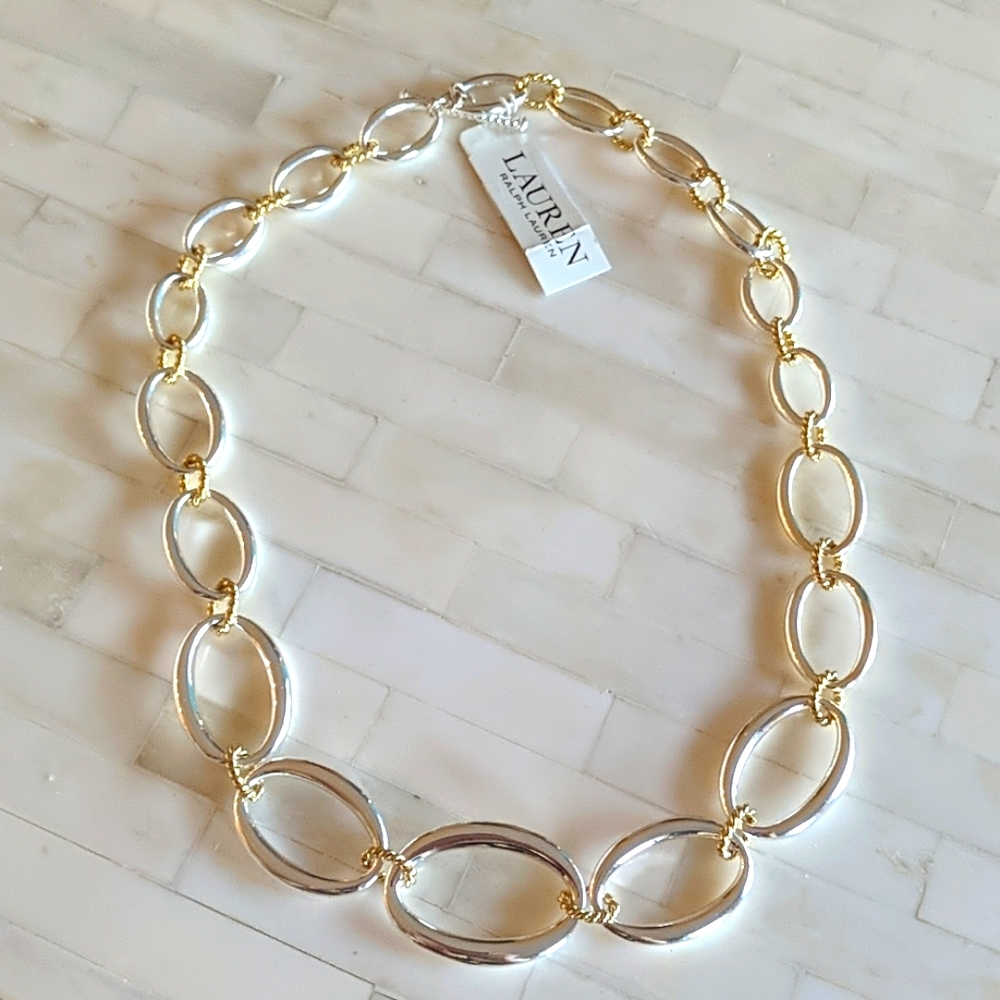 Ralph Lauren modern chain link necklace